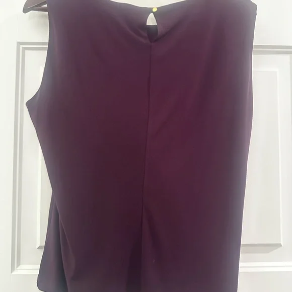 Calvin Klein Pleated Purple Blouse - Picture 2 of 3